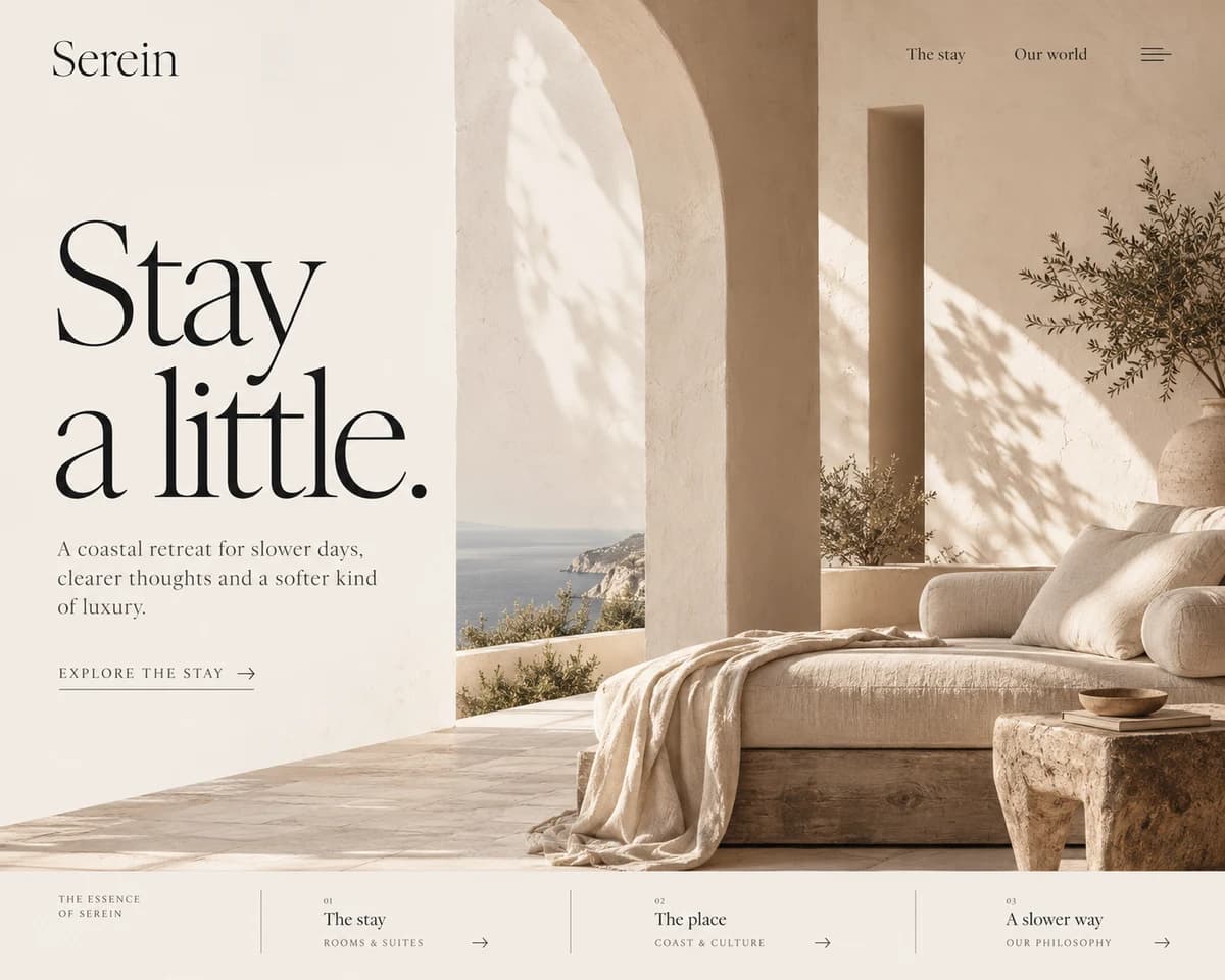Fiktives serein Branding-Projekt