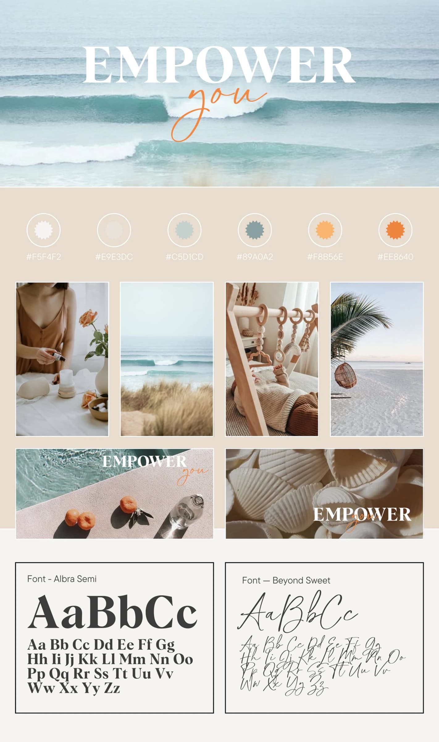 Empower you: brand board 3