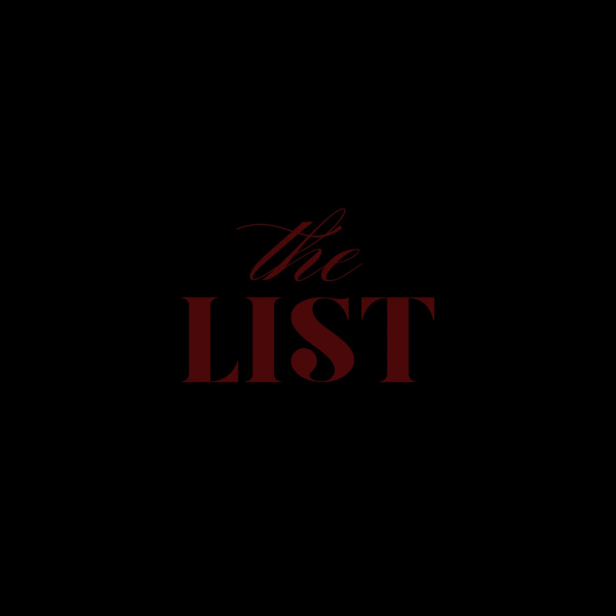 Original expressive THE LIST logo