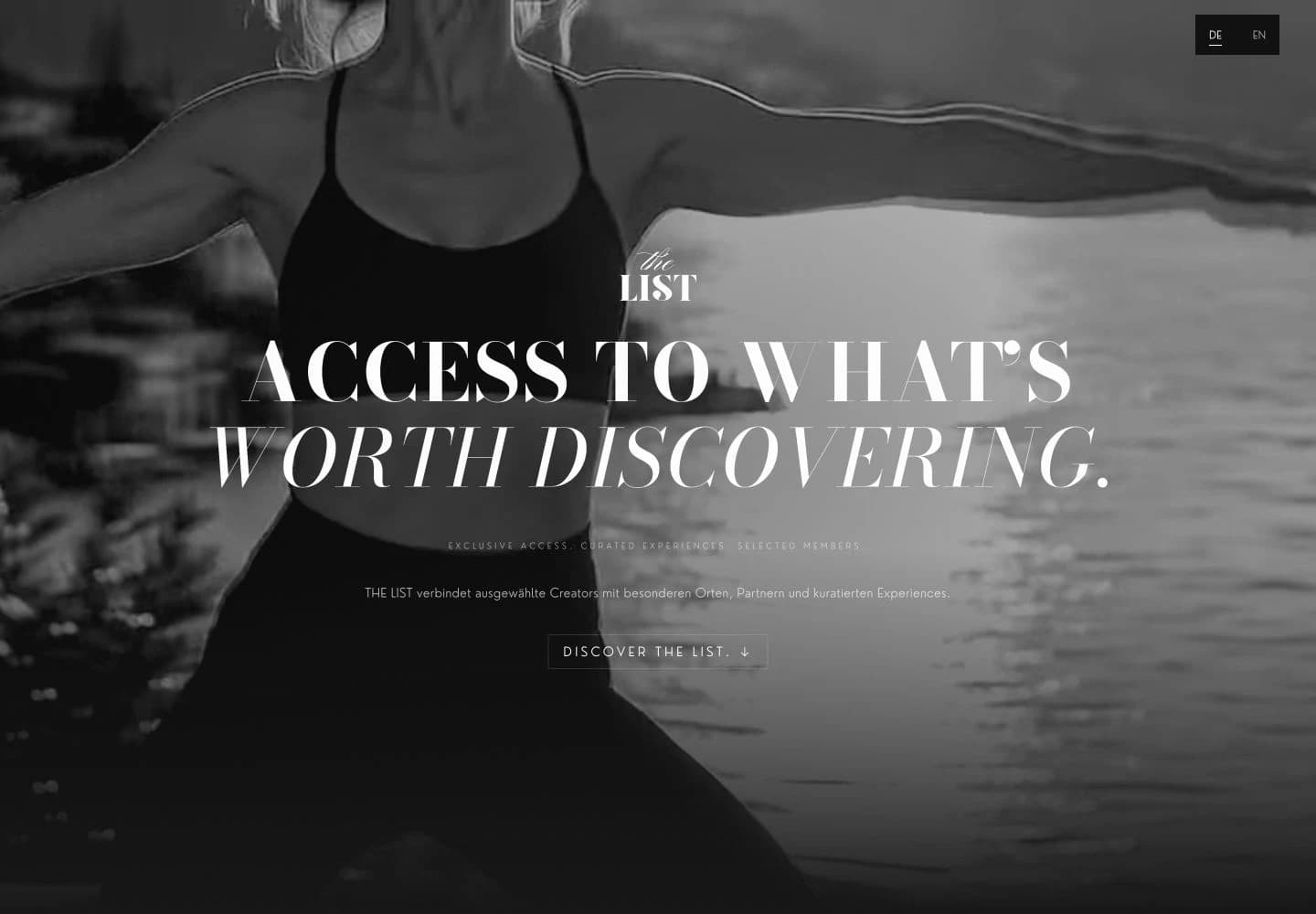 Public website — the designed homepage