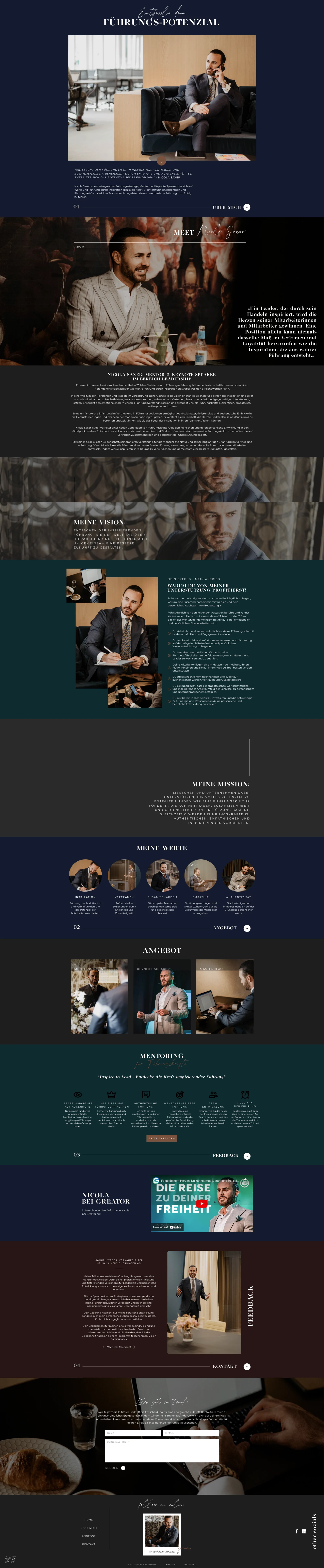 Nicola Saxer: the website, top to bottom
