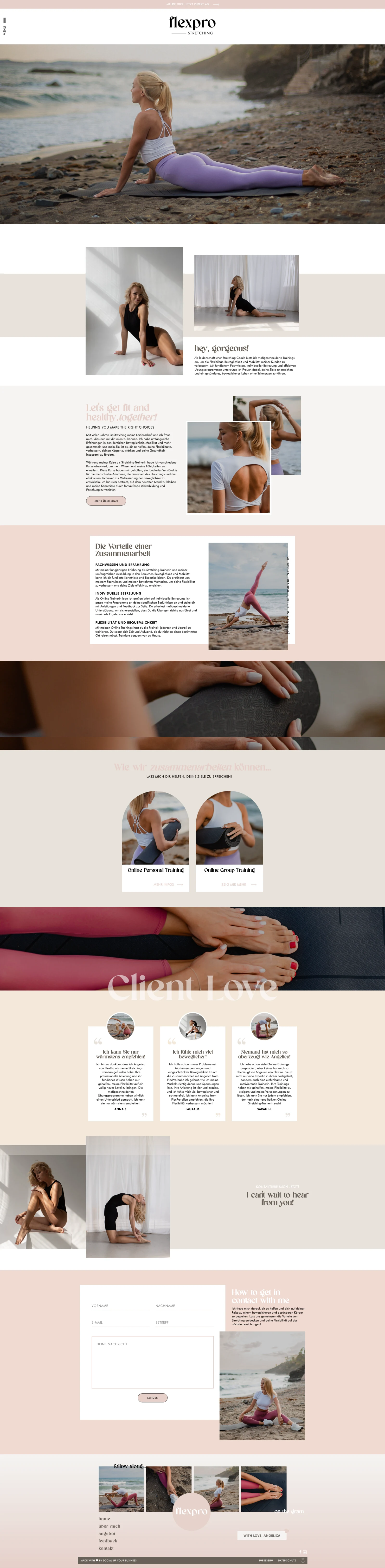 Flexpro: the website, top to bottom